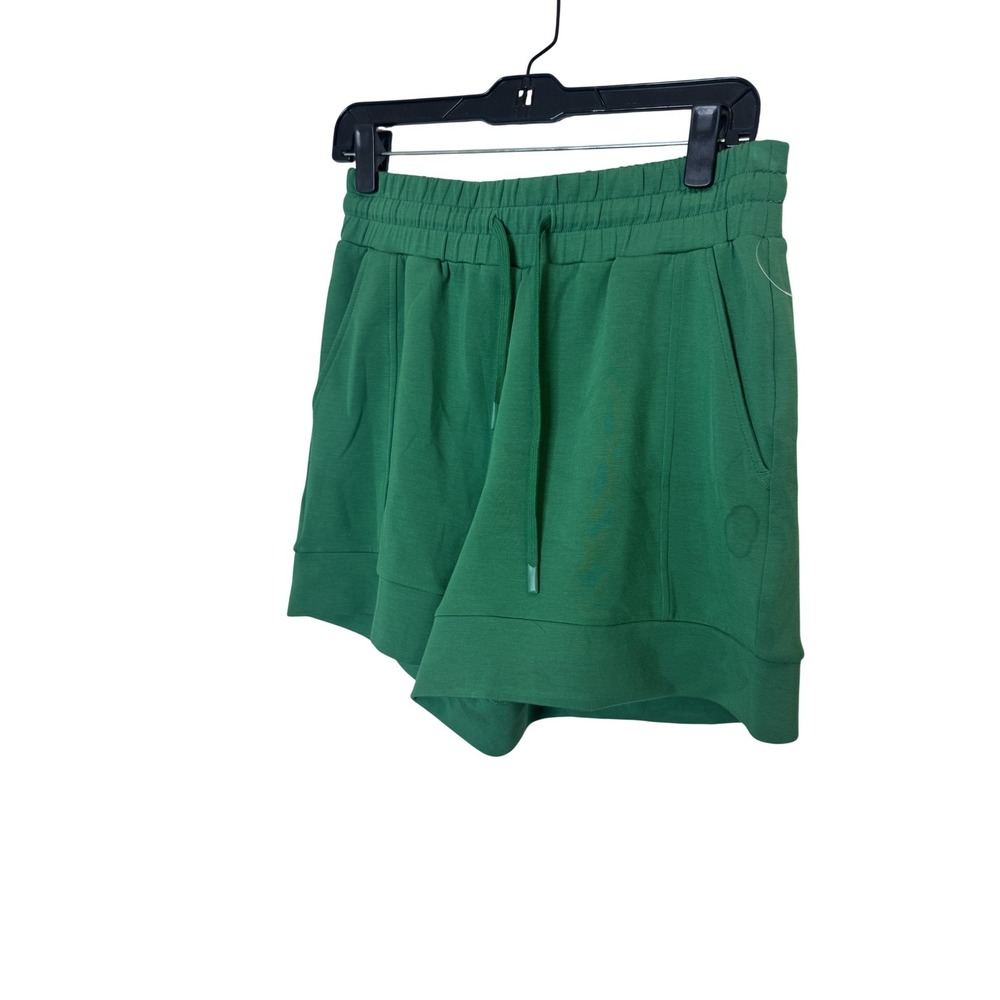 NWT Varley Shorts Womens Medium Green Atrium High Rise 4.5 DoubleSoft Sweat